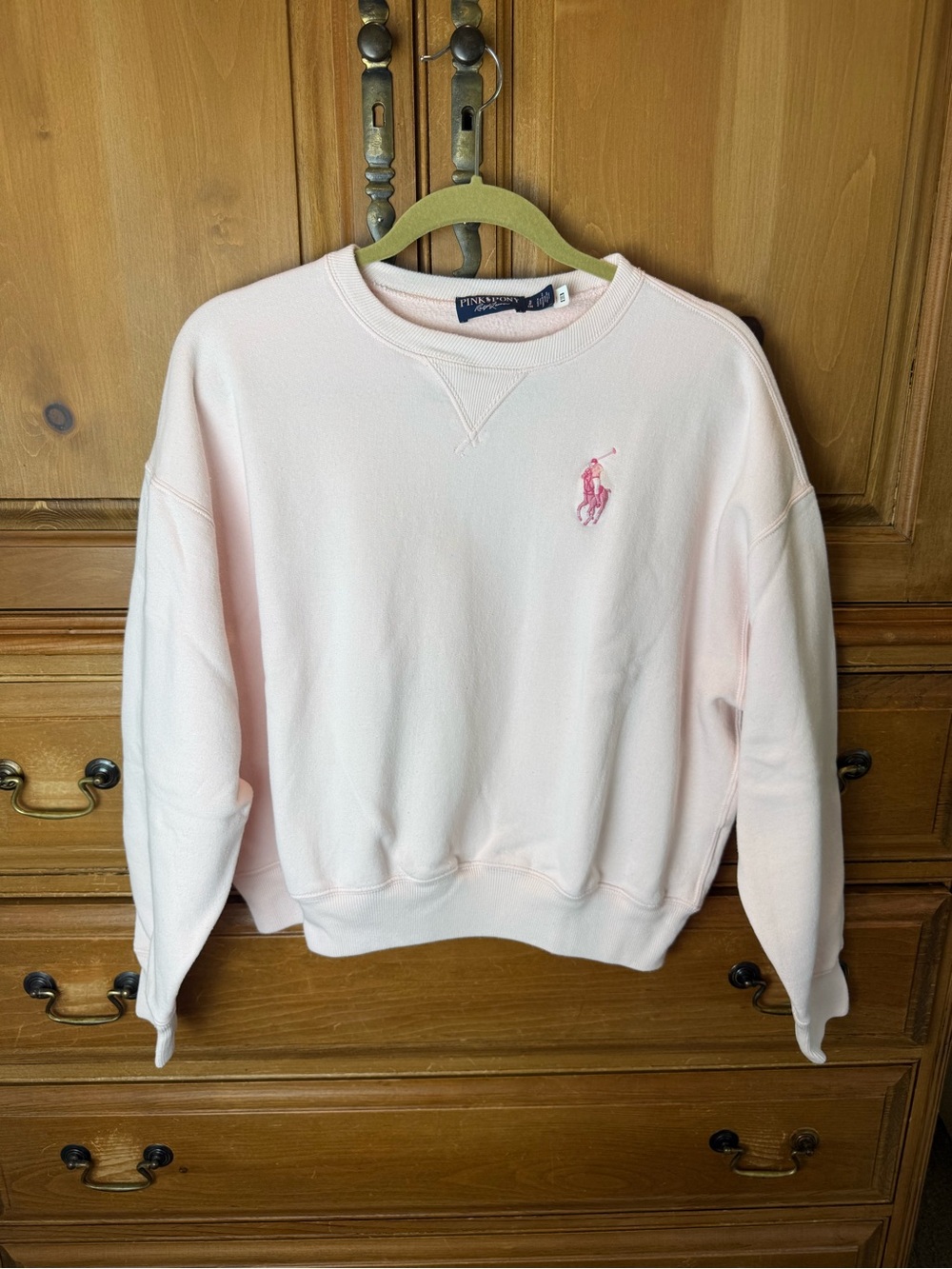 Ralph Lauren Pink Pony Polo Logo Crewneck Sweater - Women